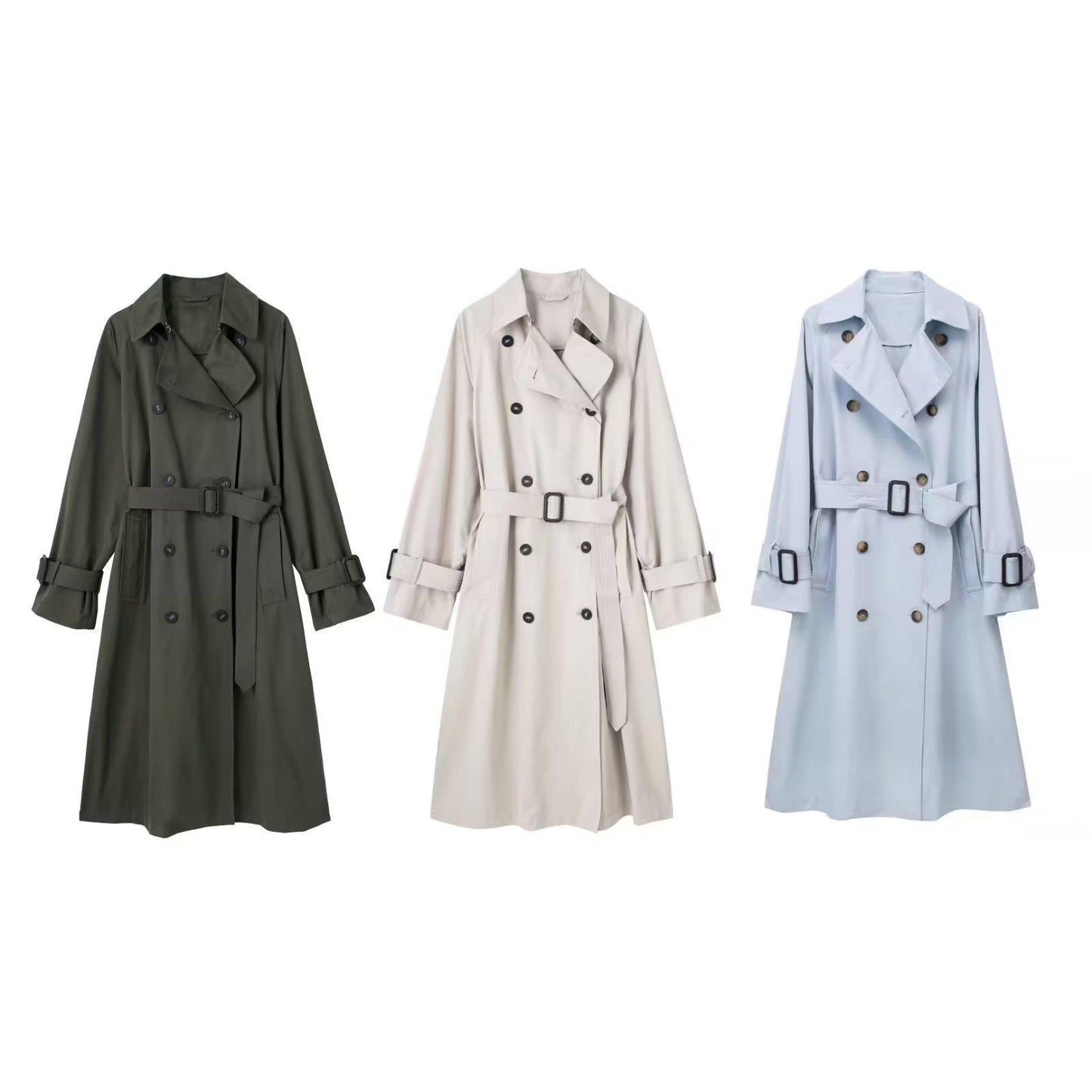 Trench lungo e cappotto largo da donna con cinturino