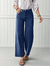 Jeans dritti in denim di alta qualità da donna