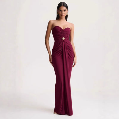 Womens Stylish Figure-hugging Backless Maxi Dress