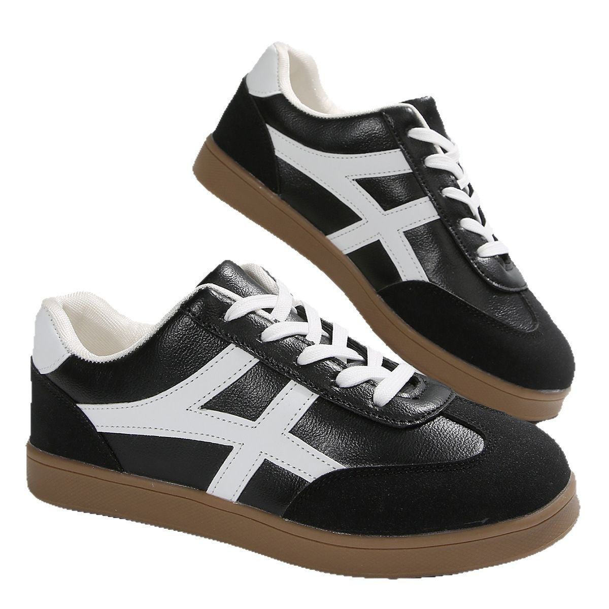 Large Size White Shoes Women's Retro Fashion Round Head Sports