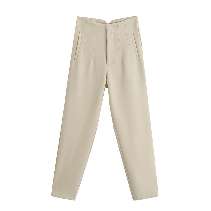 Women's Fashion Slim Fit Slimming High-waisted Trousers