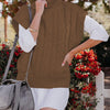 Woven Loose Pullover Turtleneck Sweater Women