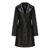 Cappotto Lungo in Pelle Trench alla Moda Capispalla da Donna