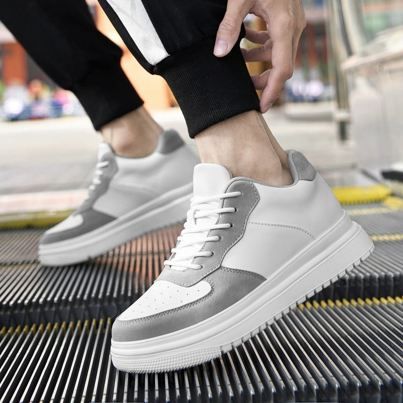 Summer Breathable Invisible Height Increasing Insole Men's Spring Soft Bottom Skateboard Shoes
