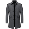 Lapel New Middle-aged Men Coat Woolen Coat