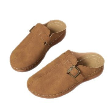 Lightweight Outdoor Casual Wedge Closed Toe Slippers For Women