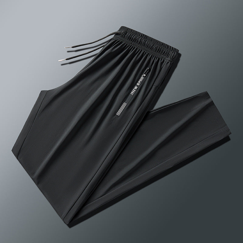 Summer New Ice Silk Quick-drying Pants Men