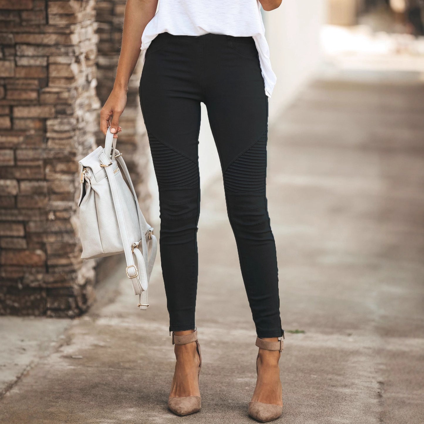 Stylish Womens Casual Slim-fit Stretch Pants