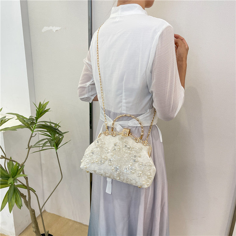 Pearl Embroidered Fashion Handbag Cheongsam Banquet