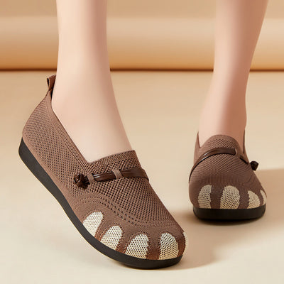 Scarpe casual da donna per anziani, slip-on, traspiranti, con suola morbida