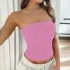 Top a tubino in maglia senza schienale sexy Y2g in tinta unita per donna