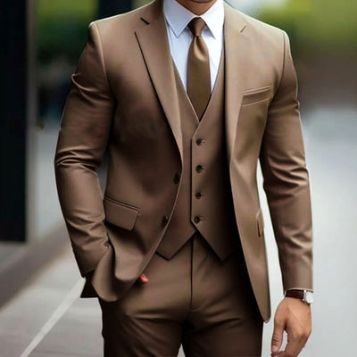 Abito Tre Pezzi da Uomo Business Casual per Sposo Matrimonio