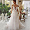 Abito da sposa da donna con pizzo e scollo sulla schiena