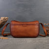 Handmade Women's High Sense Niche Shoulder Top Layer Cowhide Messenger Bag