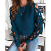 New Hollow Cloth Stitching Long Sleeve Women's Knitwear