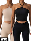 2 Pieces Sports Bra Athletic Running Sports Bra