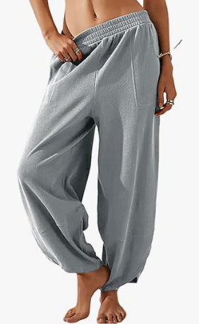 Women's Cotton And Linen Loose Wide-leg Pants Casual
