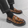 Autumn Men's Fashion Platform Increased Plus Size Crocodile Pattern Loafers