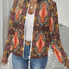 Autumn Printed Cardigan Women's Casual Baseball Jacket