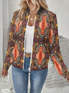 Autumn Printed Cardigan Women's Casual Baseball Jacket