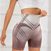 Women's High Waisted Gradient Fitness Shorts