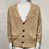 Men's Solid Color Loose Lapels Long Sleeve Knitted Coat