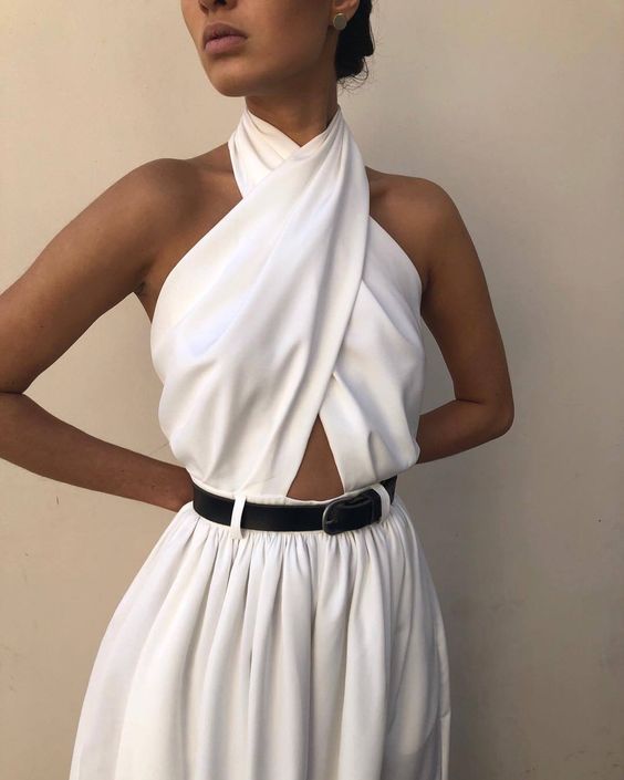 Tuta intera sexy da donna senza maniche con scollo all'americana e schiena scoperta in poliestere