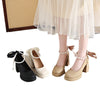 Mary Jane Shoes Women's Preppy Style Chunky Heel Pearl All-match