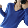 V-neck Long Sleeve Women's Knitwear Top