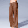 Women's High Waist Wide Leg Pants With Big Bell Pockets And Cotton And Linen Casual Pants