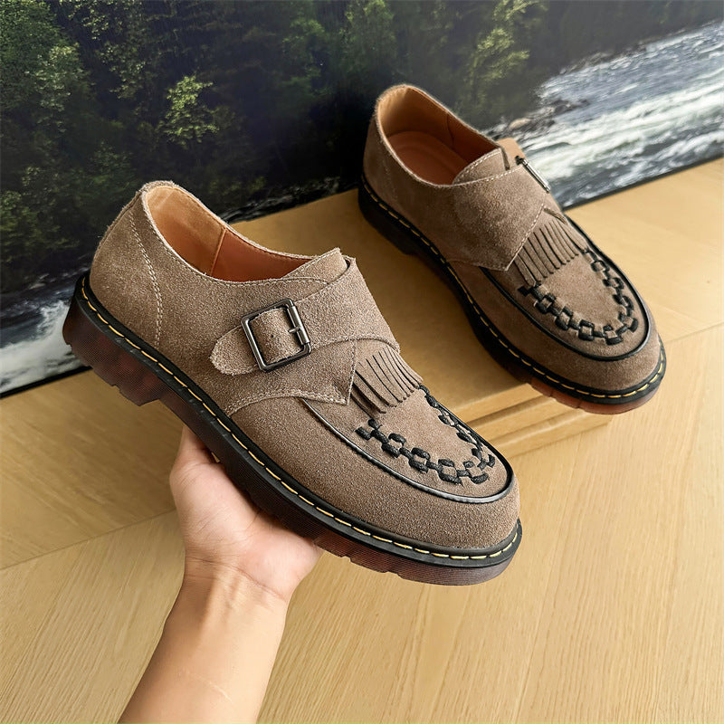 Fashion Tassel Woven Men's Round Shoes
