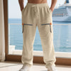 Linen Autumn Men's Loose Trendy Zipper Men's Casual Pants