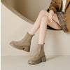Lightweight Thick Bottom 7cm High Heel Suede Stretch Boots