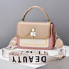 Wide Shoulder Strap Embroidery Thread Contrast Color Large Capacity Shoulder Bag