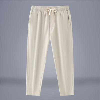 Cotton And Linen Thin Loose Plus Size Sports Straight Pants