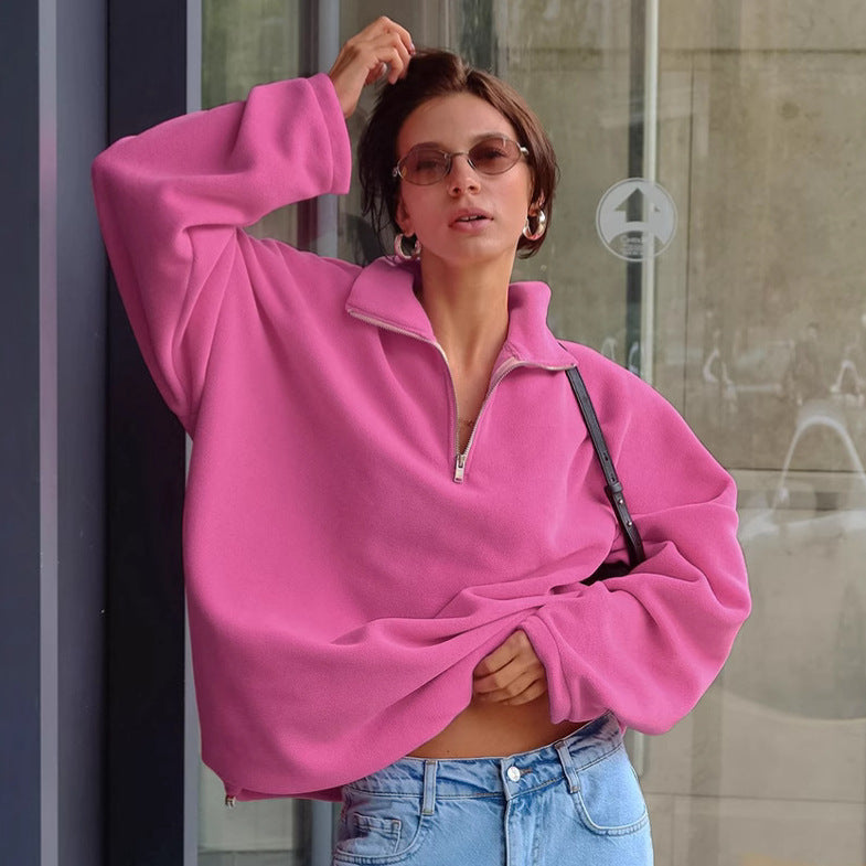 European And American Fashion Women's Wear Lamb Wool Tops