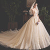 Abito da Sposa Estivo con Top a Fascia Stile Mori e Gonna a Strascico