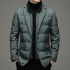 Winter Men's Cold-proof Down Jacket Coat Suit Scarf Collar