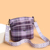 Artistic Plaid Shoulder Large Capacity Students' Crossbody Bag Women