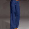 Women's High Waist Wide Leg Pants With Big Bell Pockets And Cotton And Linen Casual Pants