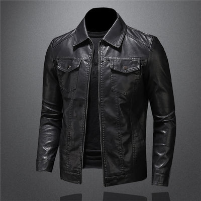 Men's Thin Jacket Leather Coat