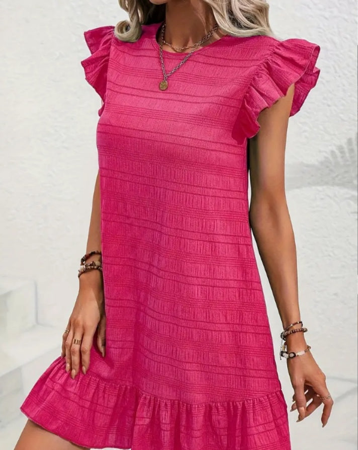 Casual And Fashionable Women's Pleated Waistband Dress