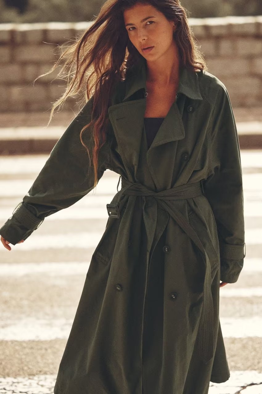Trench lungo e cappotto largo da donna con cinturino