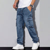 Jeans azzurri con elastico alle caviglie