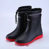 Cotton-padded Warm-keeping Fixed Velvet Rain Boots For Men And Women
