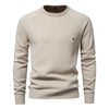 Autumn And Winter New Cotton Men's Sweater Pullover Solid Color Raglan Sleeve Sweater