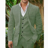 Abito in Lino Uomo Business Casual Abito da Sposo Banchetto