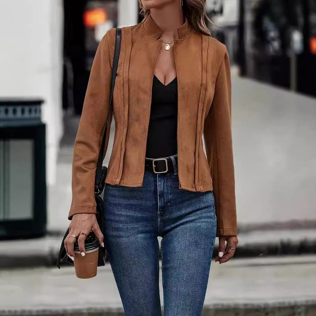 Winter Solid Color All-matching Cardigan Jacket Women