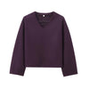 Women's Fashion Tara Fleece Jersey V-neck Sweatshirt Suit