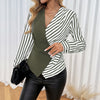 Leisure Commute Style Top Long Sleeve Cinched Style Women
